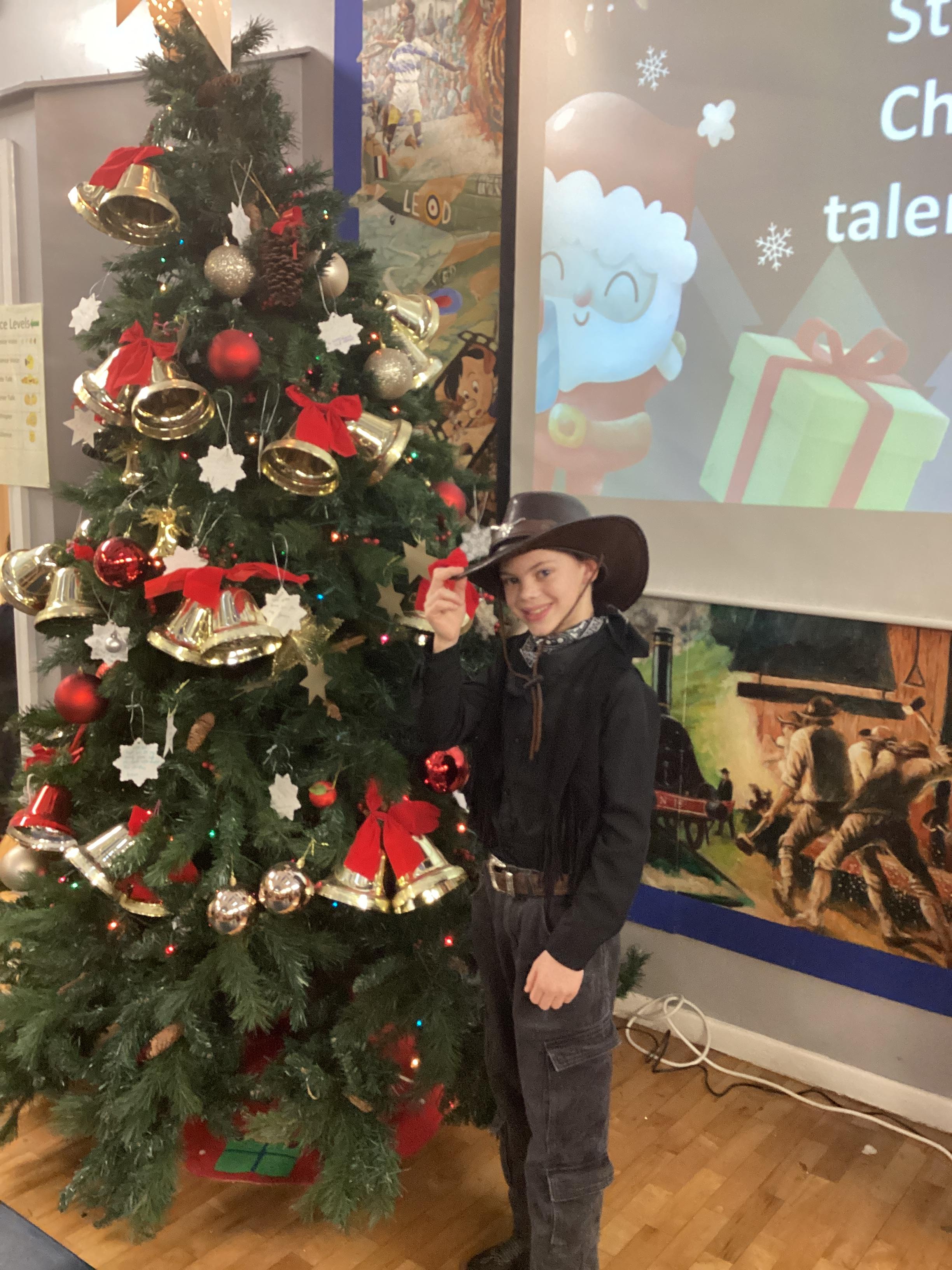 Christmas talent show winner 2025! The singing cowboy!