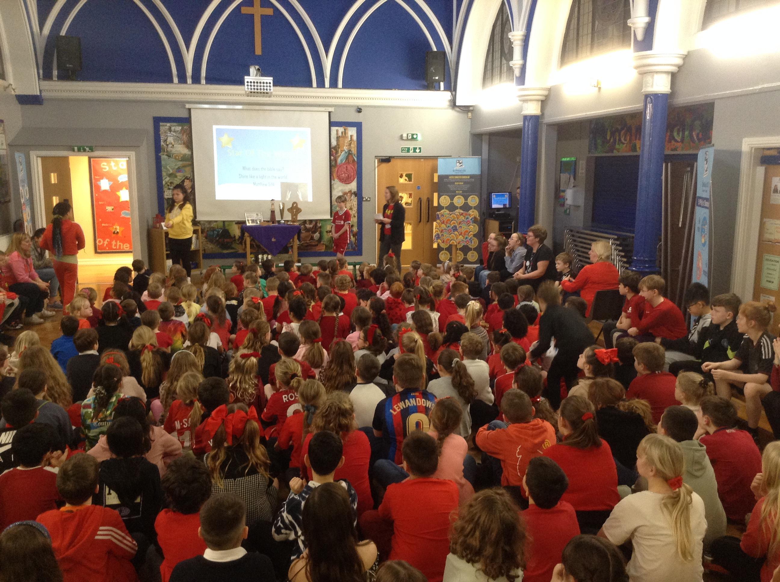 We wore red to raise money for Comic Relief